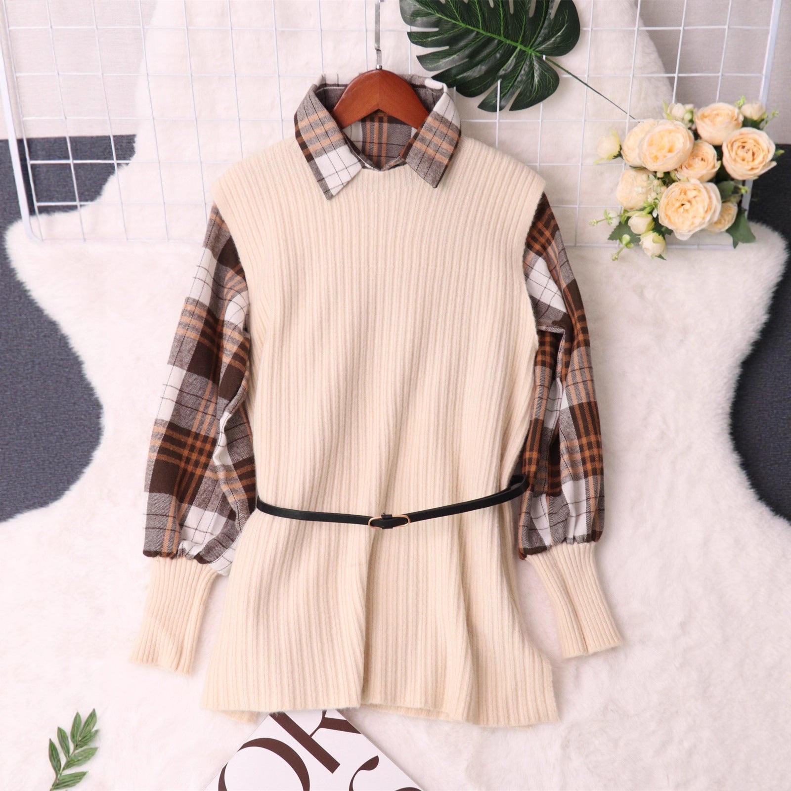 New Vest Woolen Skirt Two-piece Set For Women