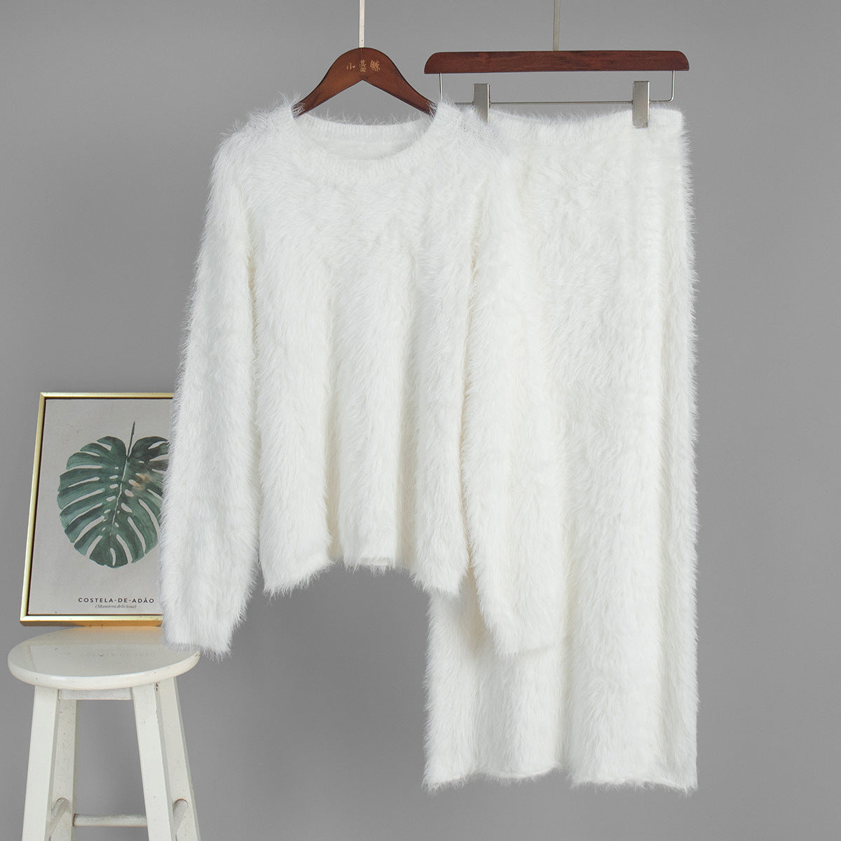 Skirt Suit Women's Knitted Sweater Suit