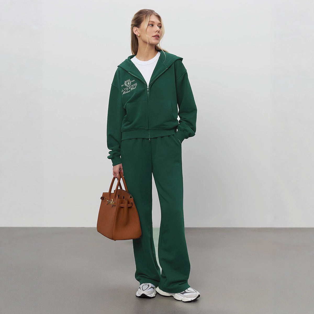 Women's Zipper Sweater Suit Leisure Sports