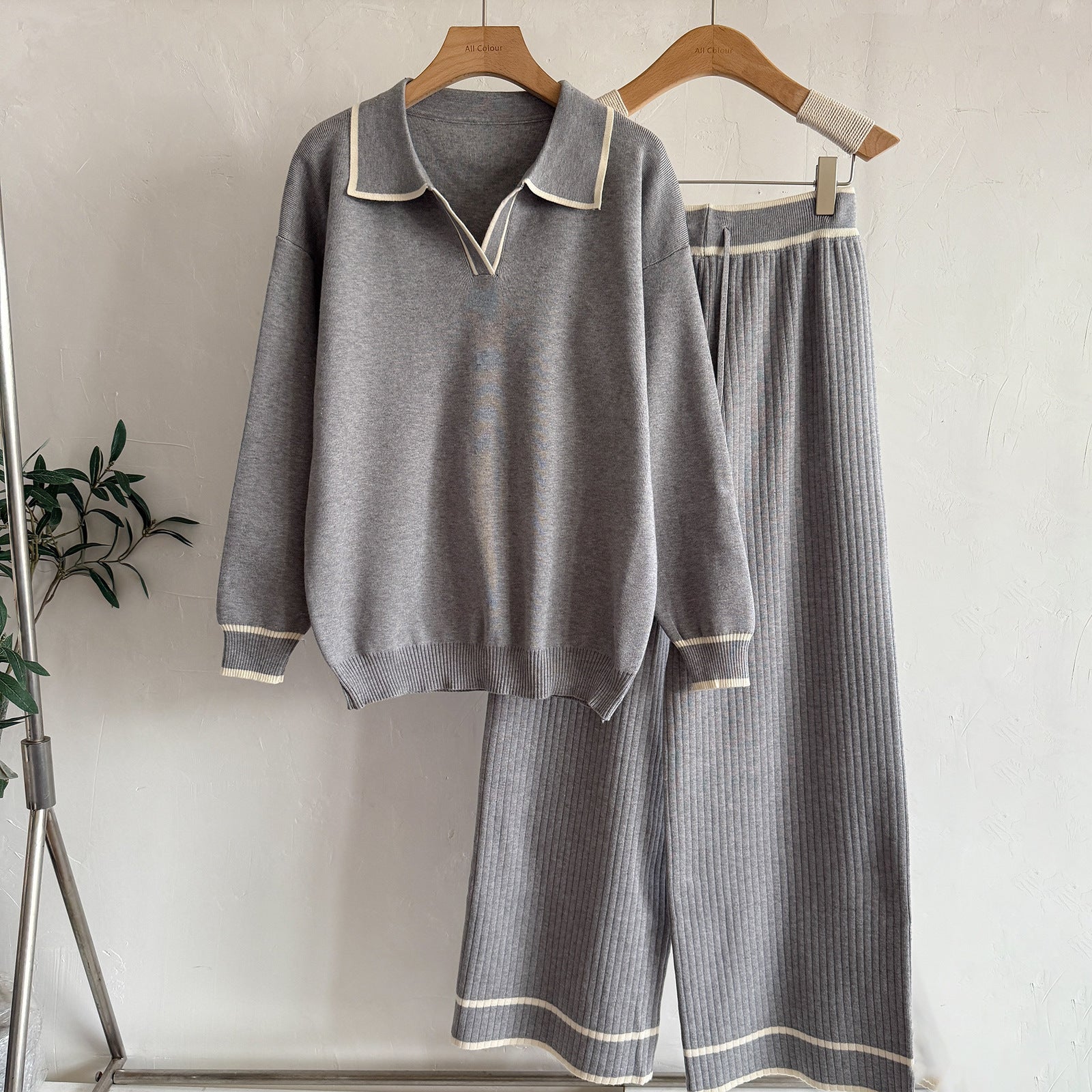 New Contrast Color Fashion Casual Women's Suit