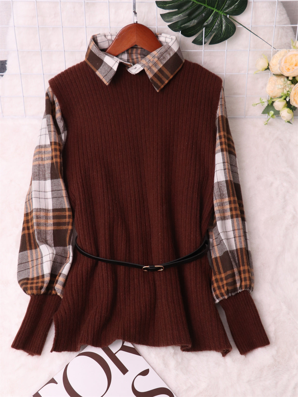 New Vest Woolen Skirt Two-piece Set For Women