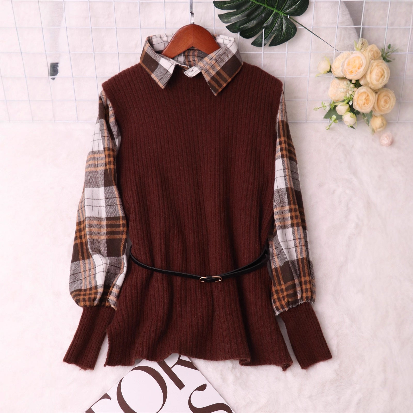 New Vest Woolen Skirt Two-piece Set For Women