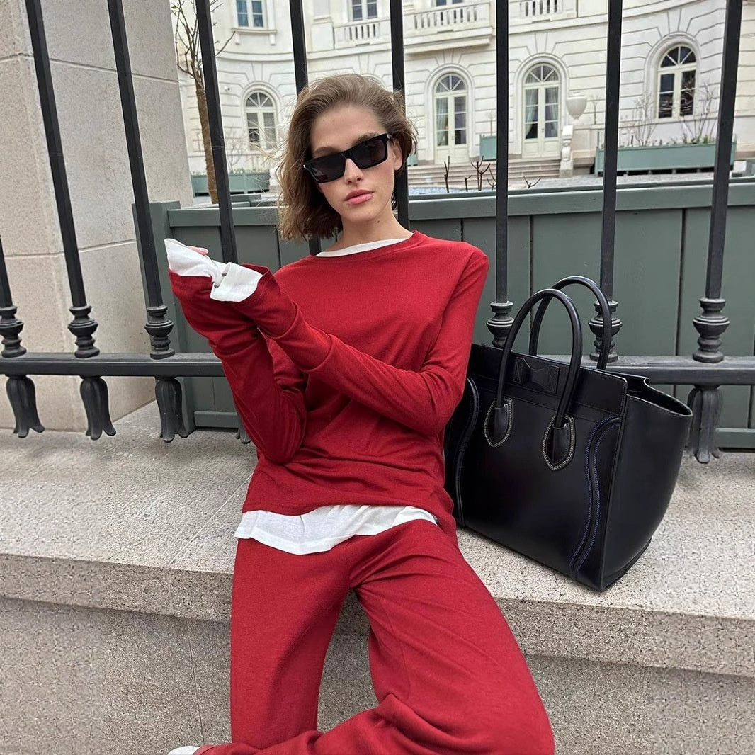 Thin Long-sleeve Suit Women's Inner Wear Bandage Dress Slim Fit Versatile Top