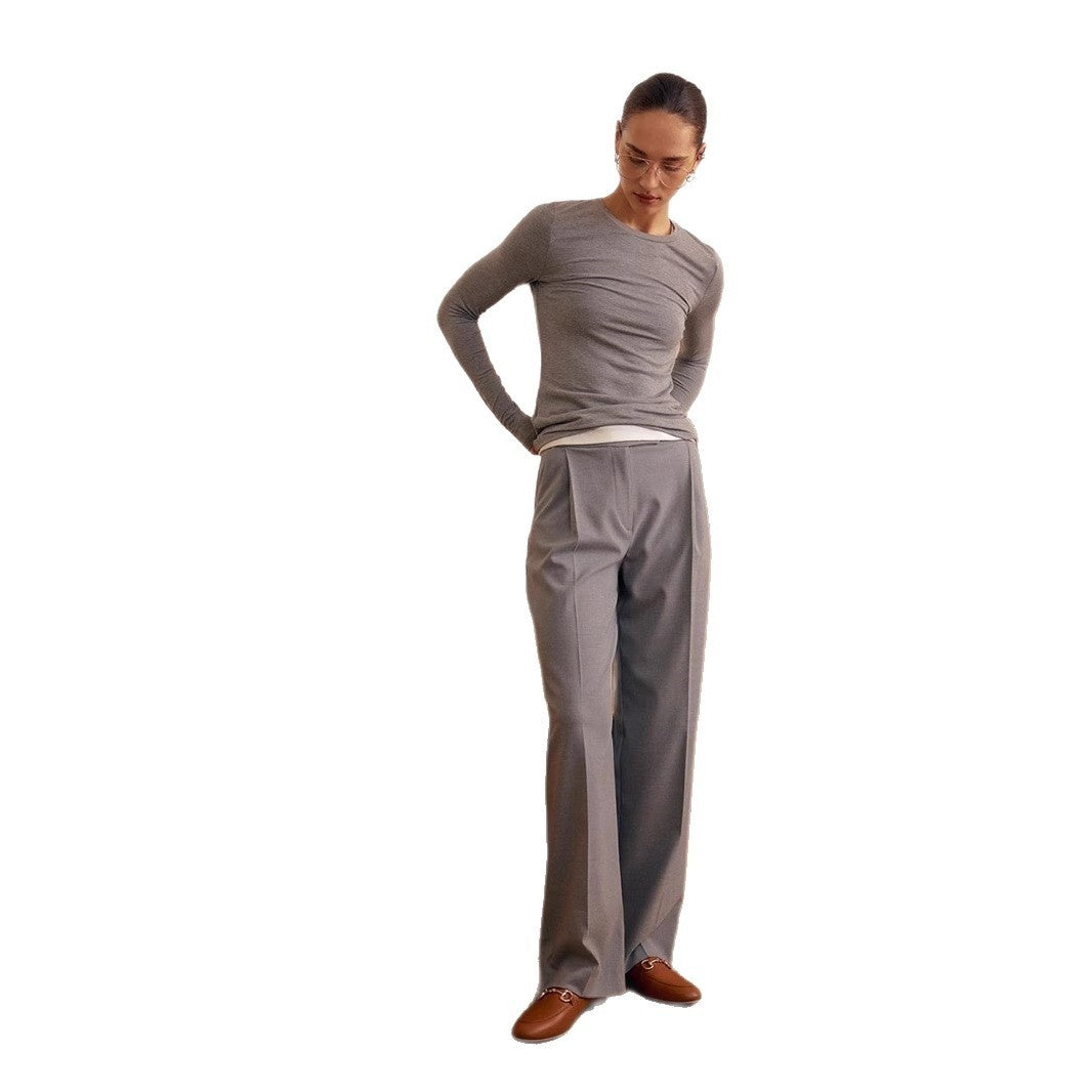 Thin Long-sleeve Suit Women's Inner Wear Bandage Dress Slim Fit Versatile Top