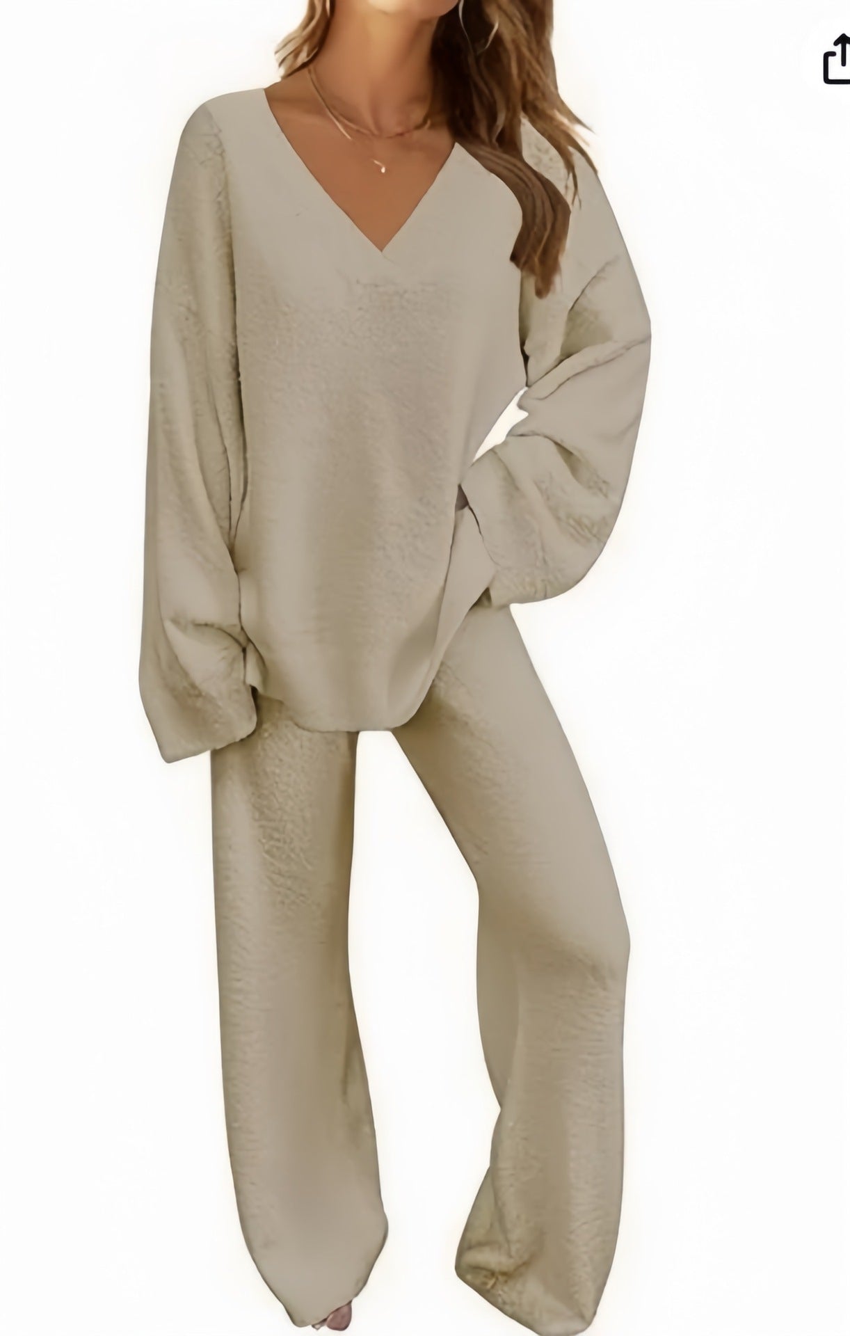 Loose Leisure Pullover Long Sleeve Two-piece Sweater
