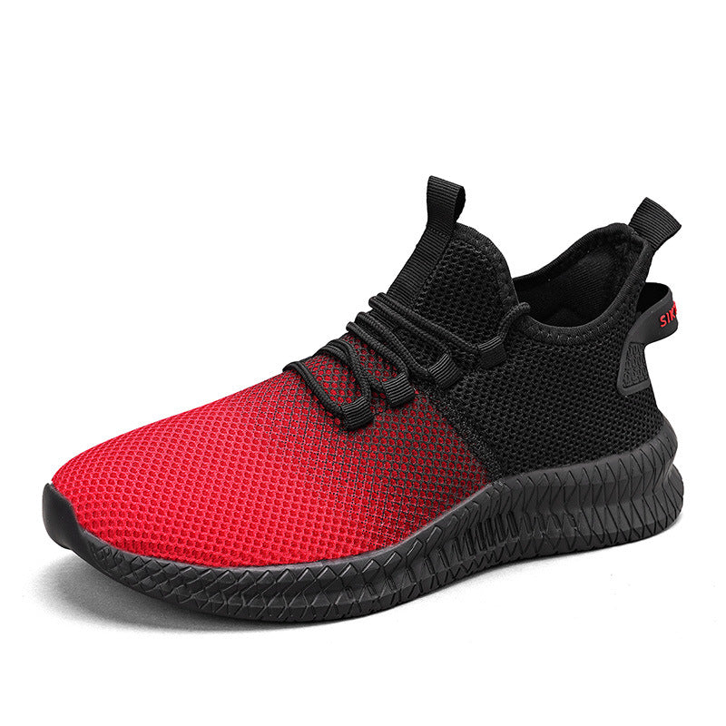 Fashion Low Top Gradient Color Mesh Casual Sneakers