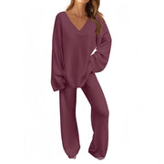 Loose Leisure Pullover Long Sleeve Two-piece Sweater