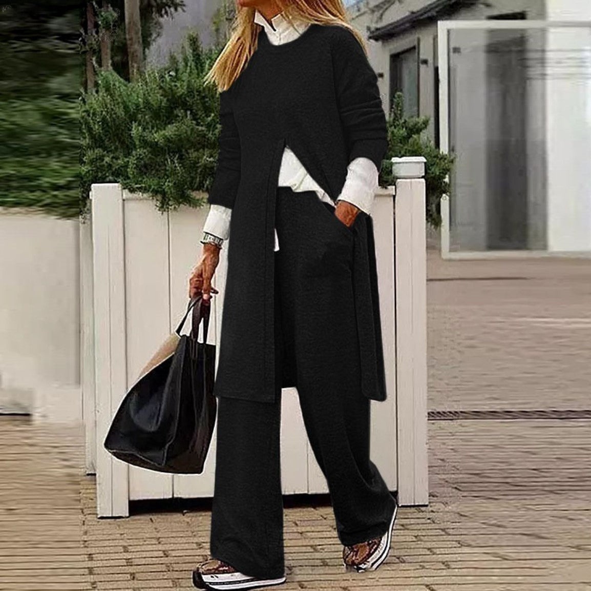 Autumn And Winter Leisure Two-piece Set For Women