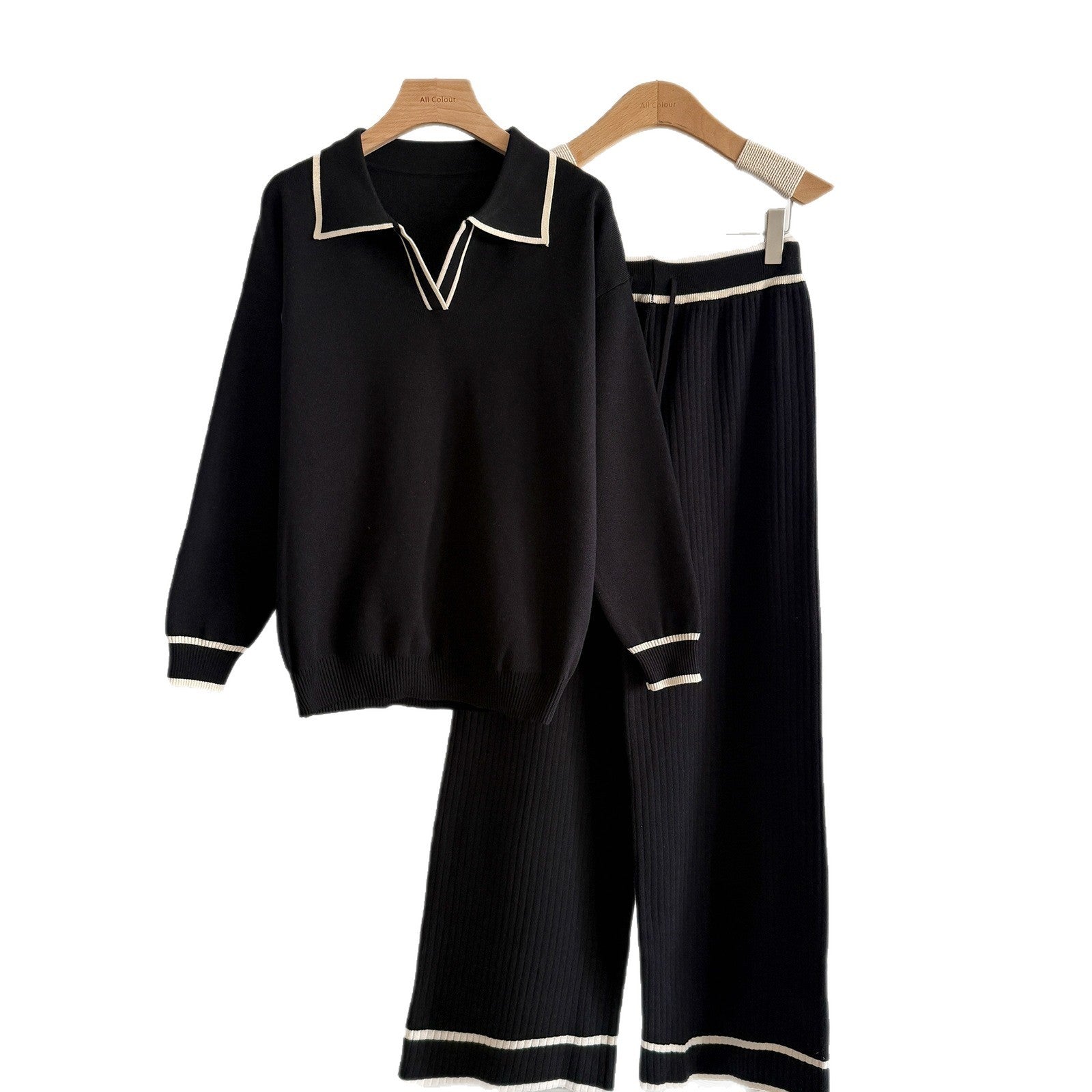 New Contrast Color Fashion Casual Women's Suit