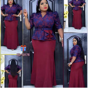 Christmas Printing Fishtail Gown Printing Female