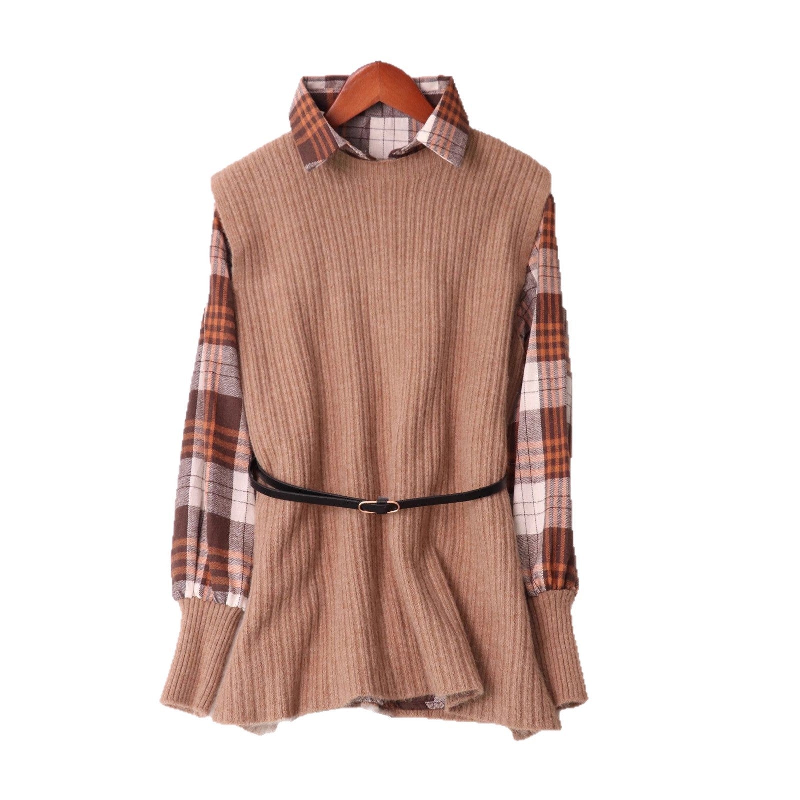 New Vest Woolen Skirt Two-piece Set For Women