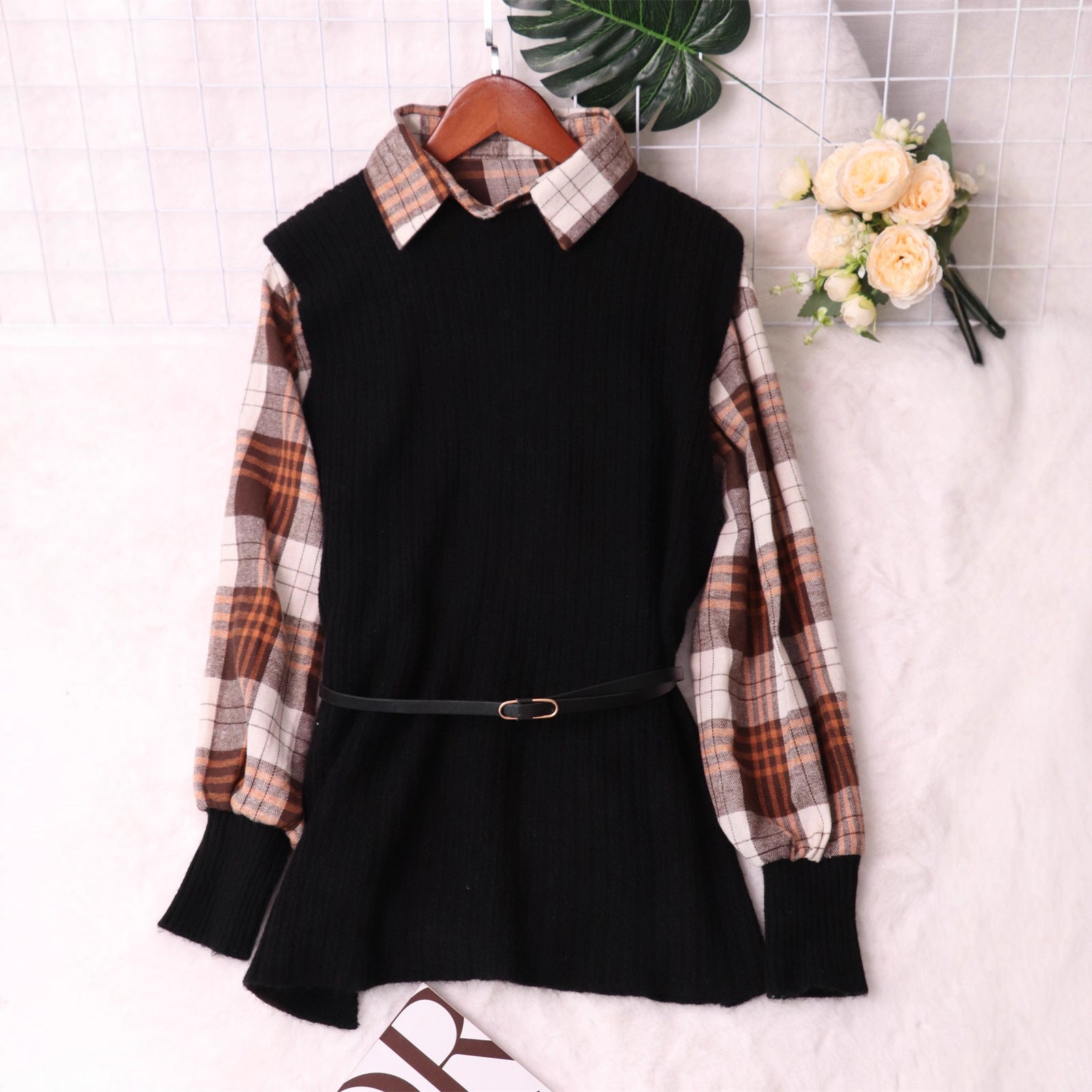 New Vest Woolen Skirt Two-piece Set For Women