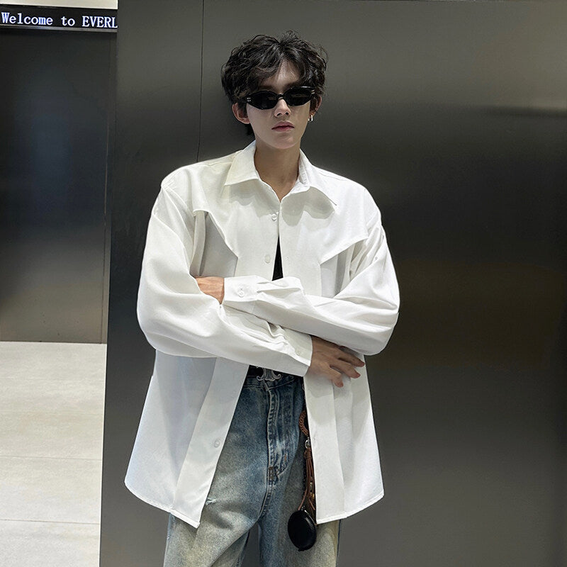 Men's Autumn Ruoshuai High-grade Long-sleeved Shirt