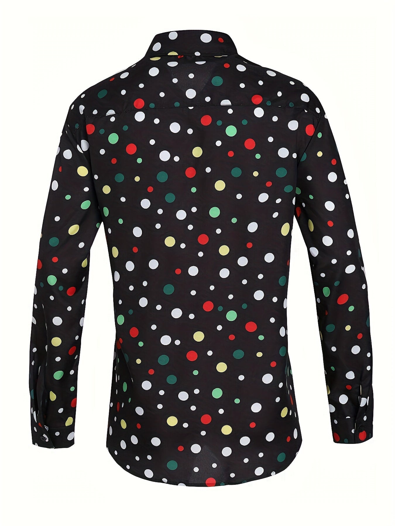 A Casual And Versatile Long-sleeved Shirt With Polka Dot Prints For Teenagers And Men