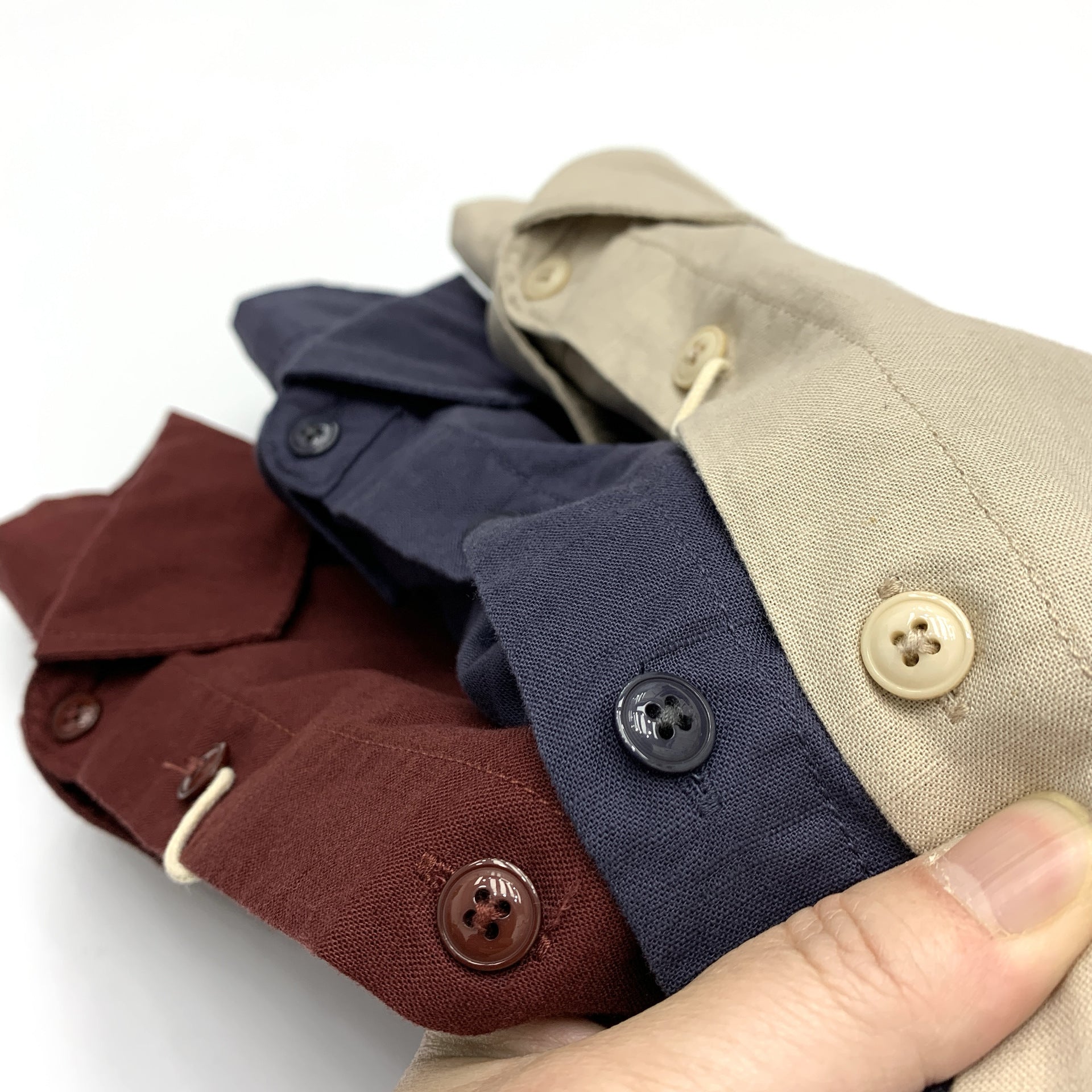 Cotton And Linen Shirt Men's Summer Linen Blend