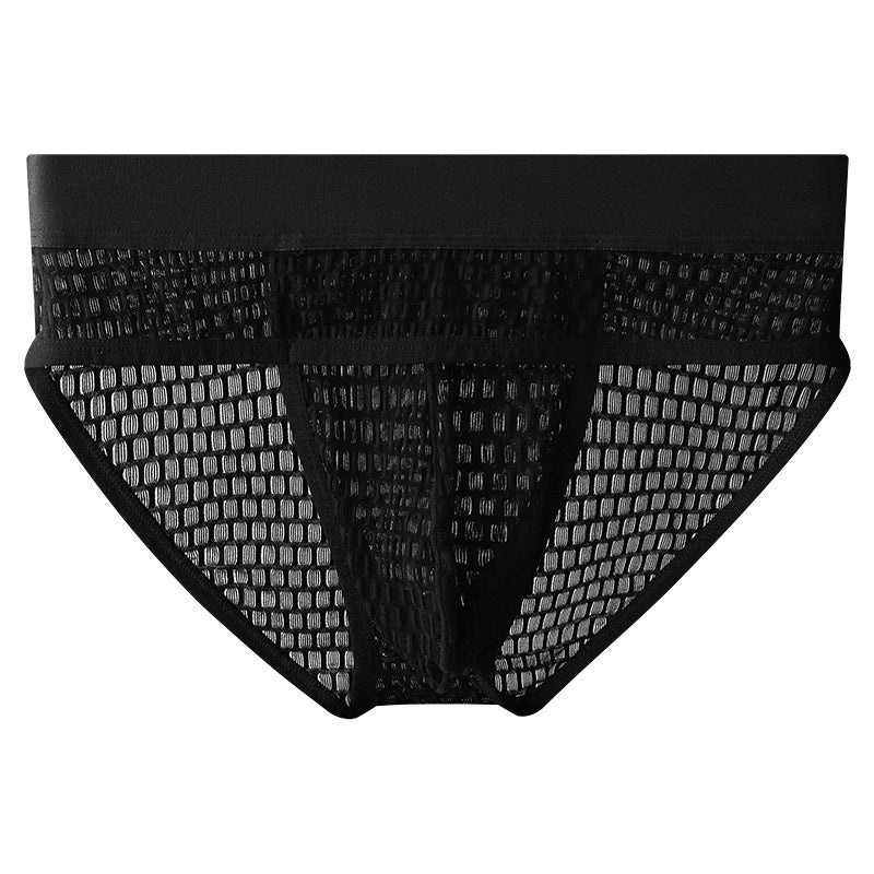 New Men's Sexy Lace Briefs Flirting Mid-rise Underwear U Pouch