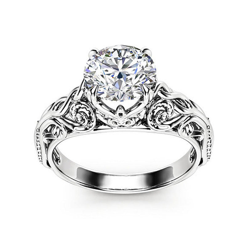 Fashion Zircon Ornament Women's Alloy Ring Jewelry