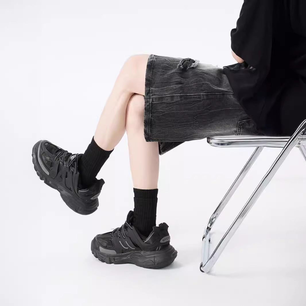 Washed Old Beautiful Ripped Denim Shorts