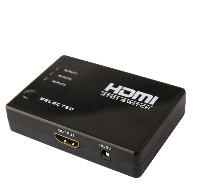 RobotSky CR2025 Battery 3 Port 1080P Video HDMI Switch Switcher Splitter IR Remote For HDTV PS3 DVD Promotion Hot Top Quality