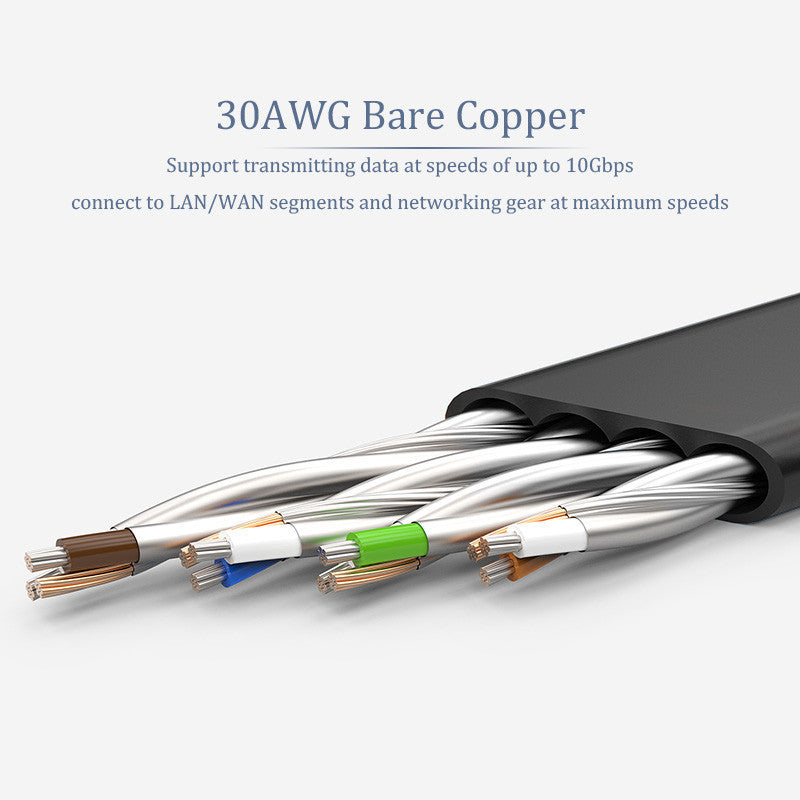 Seven Types Of Network Cable Computer Flat Network Product Line 10 Gigabit High-speed Network Cable