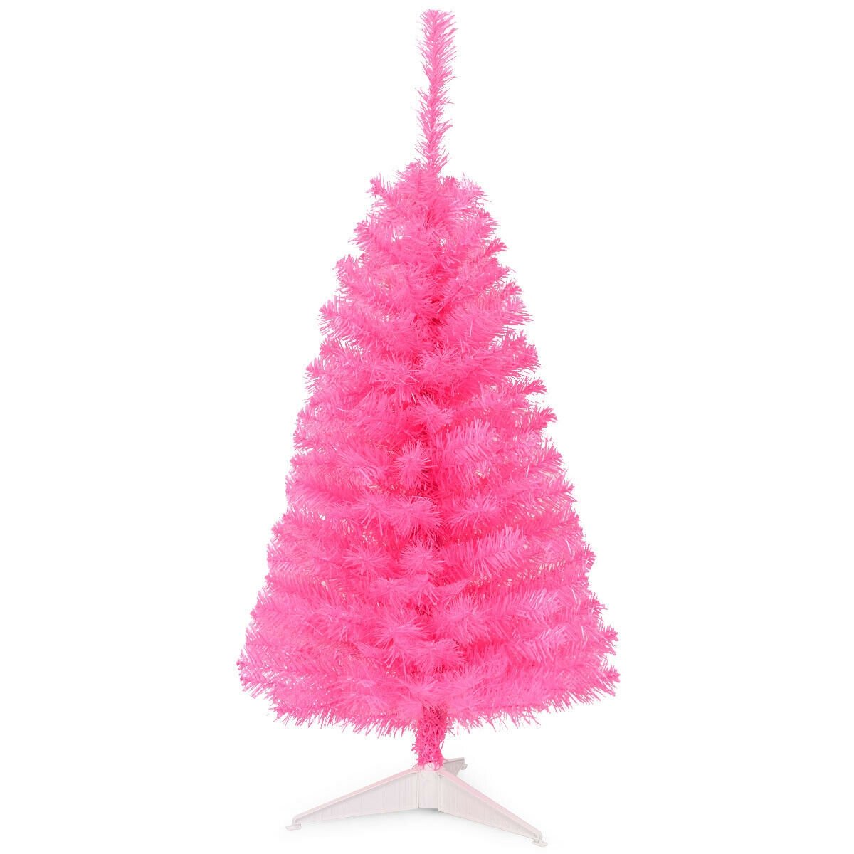 3 Feet Unlit Artificial Christmas Halloween Mini Tree with Plastic Stand-Black