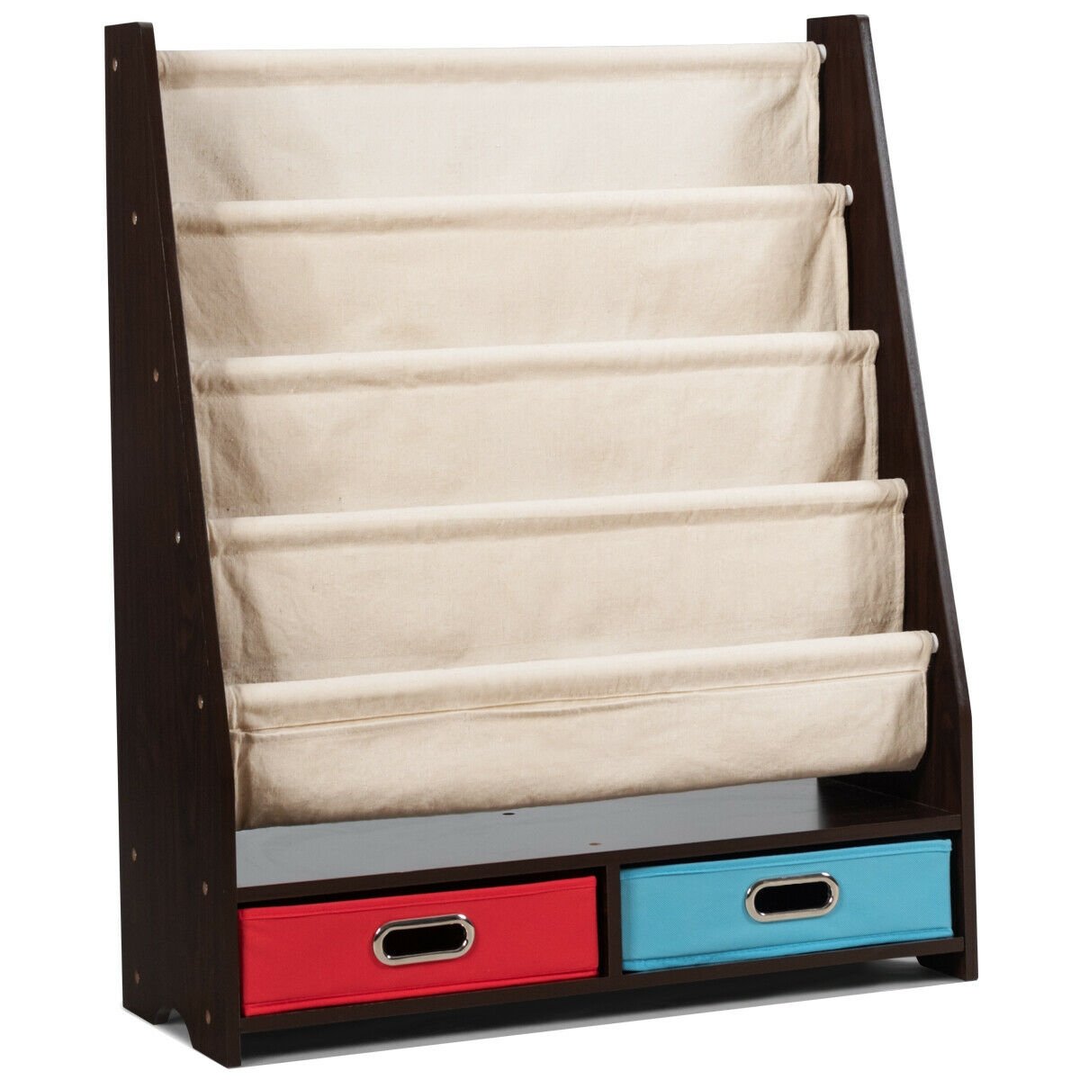 Kids Book and Toys Organizer Shelves-Beige