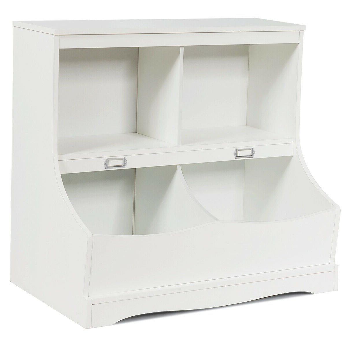 3-Tier Kids Bookcase Storage Organizer-Gray