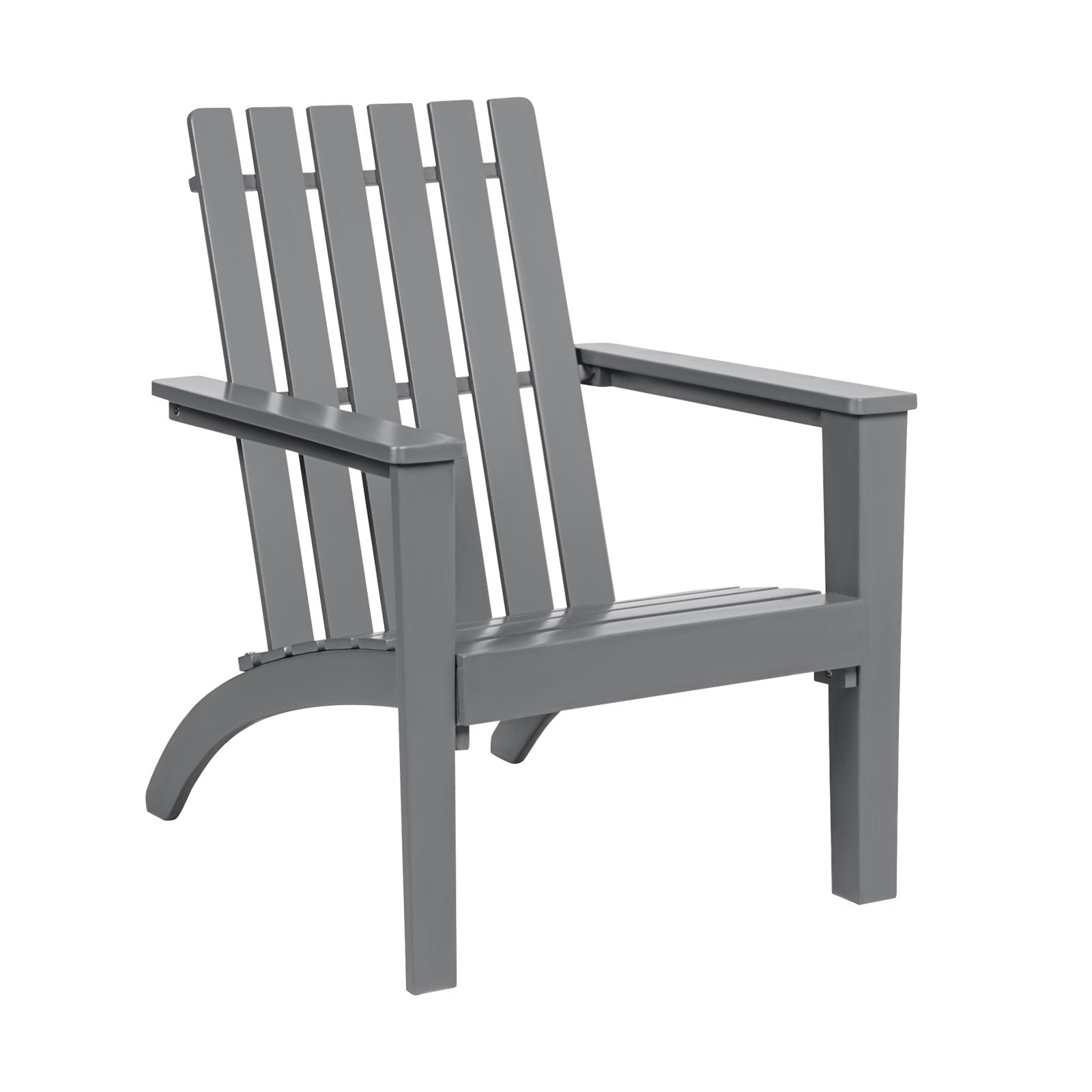 Outdoor Durable Patio Acacia Wood Adirondack Lounge Armchair-Black