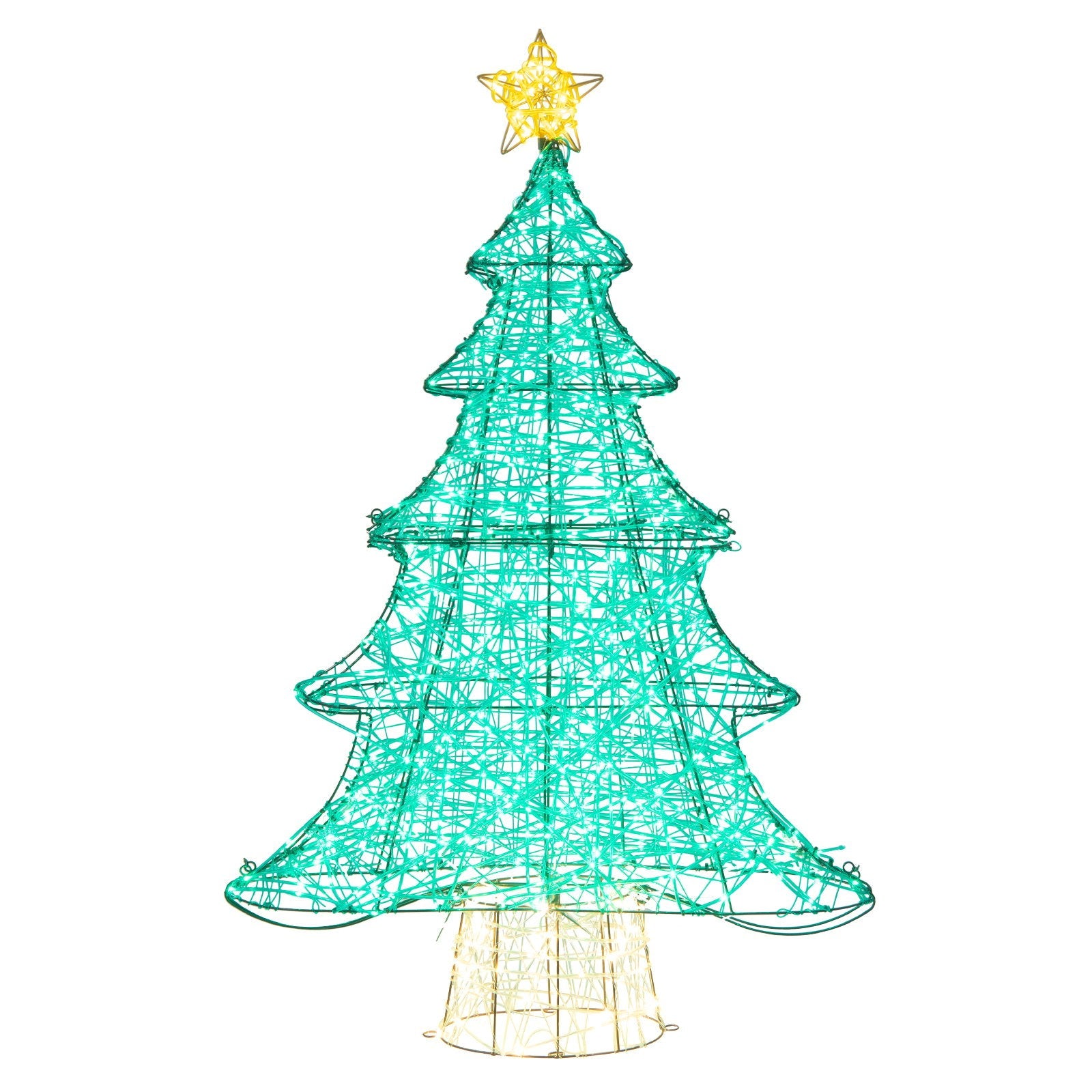 4 Feet Lighted Artificial Christmas Tree with 520 LED Lights and Top Star