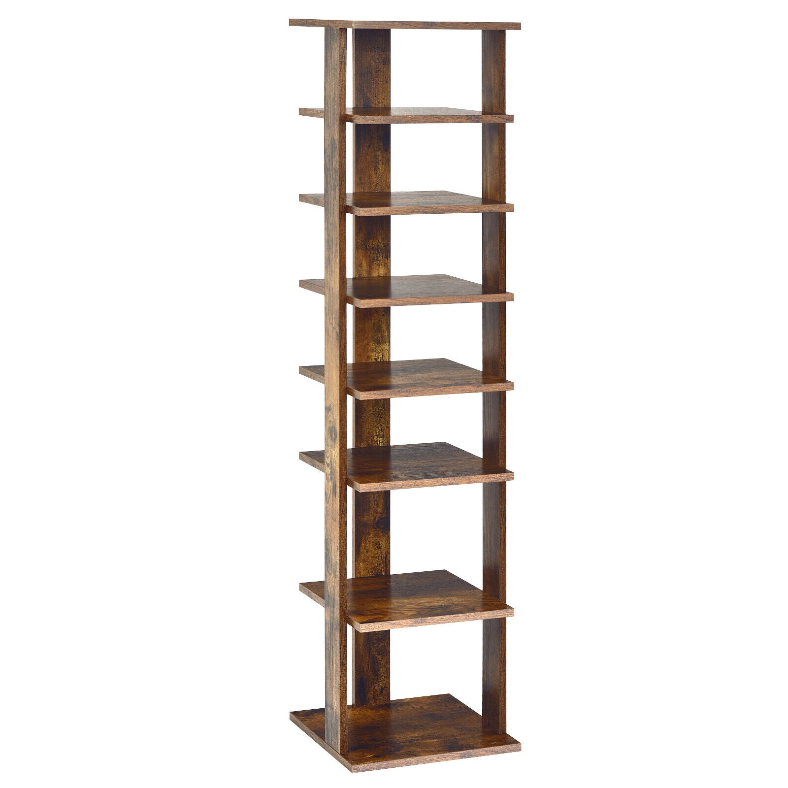 7-Tier Shoe Rack Practical Free Standing Shelves Storage Shelves-Black