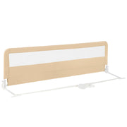 71 Inch Extra Long Swing Down Bed Guardrail with Safety Straps-Beige