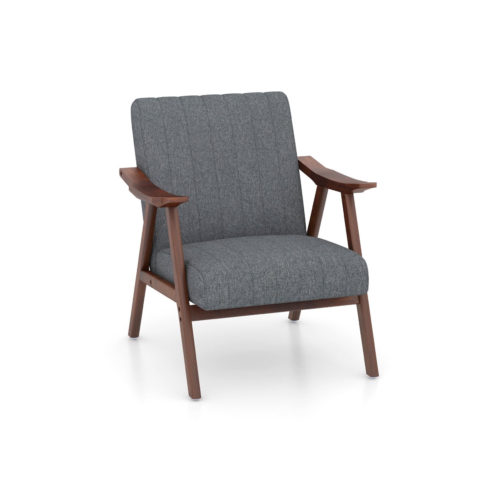 Modern Accent Chair Leisure Armchair with Felt Pads-Beige