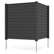 Air Conditioner Fence 48-Inch Privacy Screen 2-Panel for Trash Can with Metal Stakes