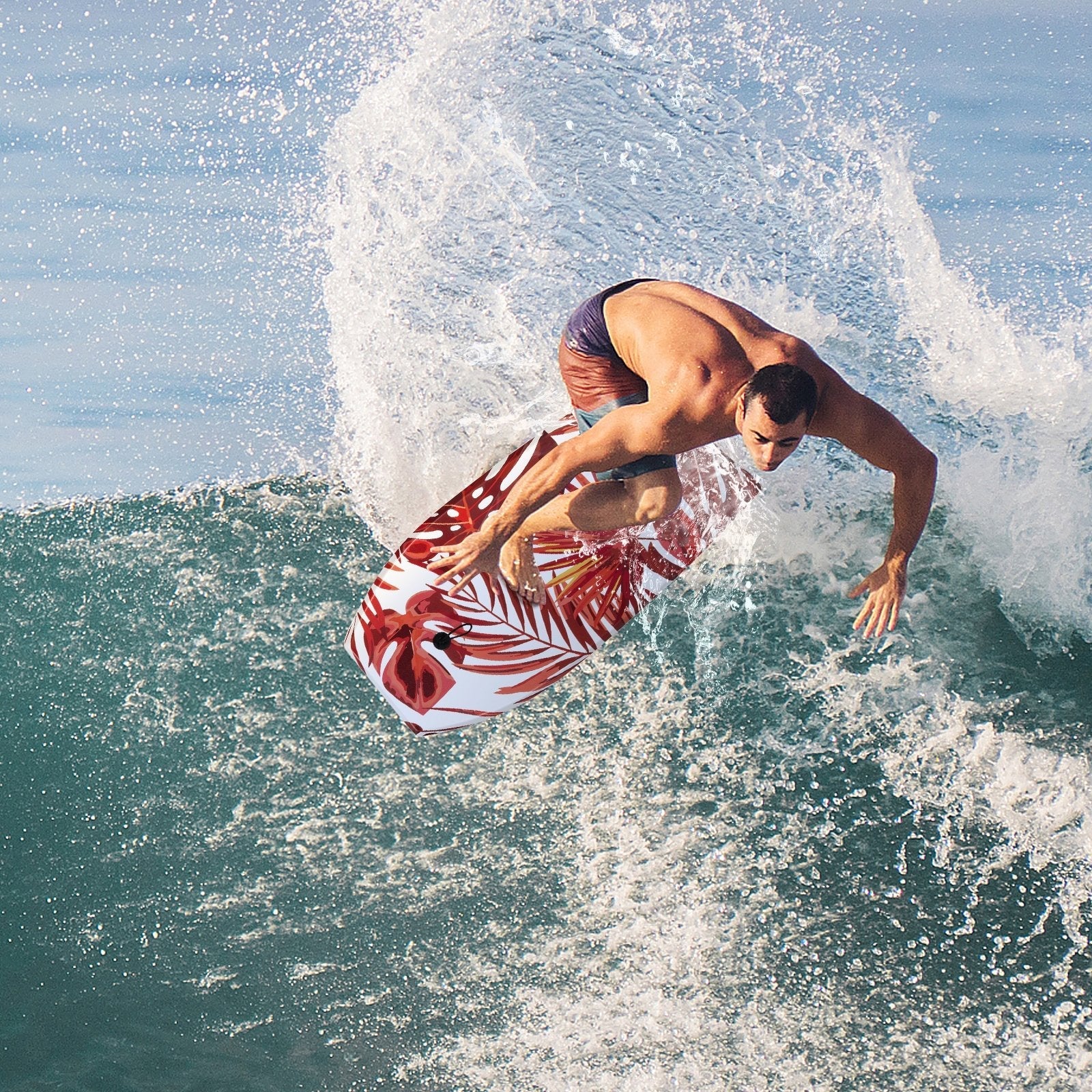 37 Inch Lightweight Surfboard With Fin EPS Core for Kids and Adults-M