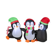 Christmas Inflatable Penguins Family with Built-in LED Lights