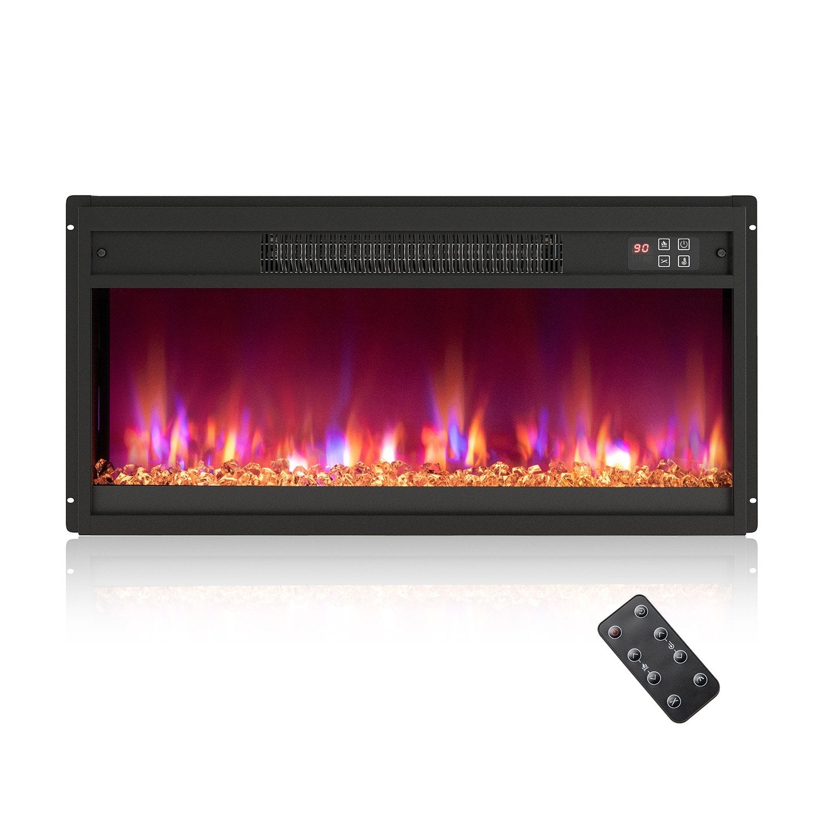 18/23/26 Inch 1500W Electric Fireplace Insert with Remote Control-23 inches