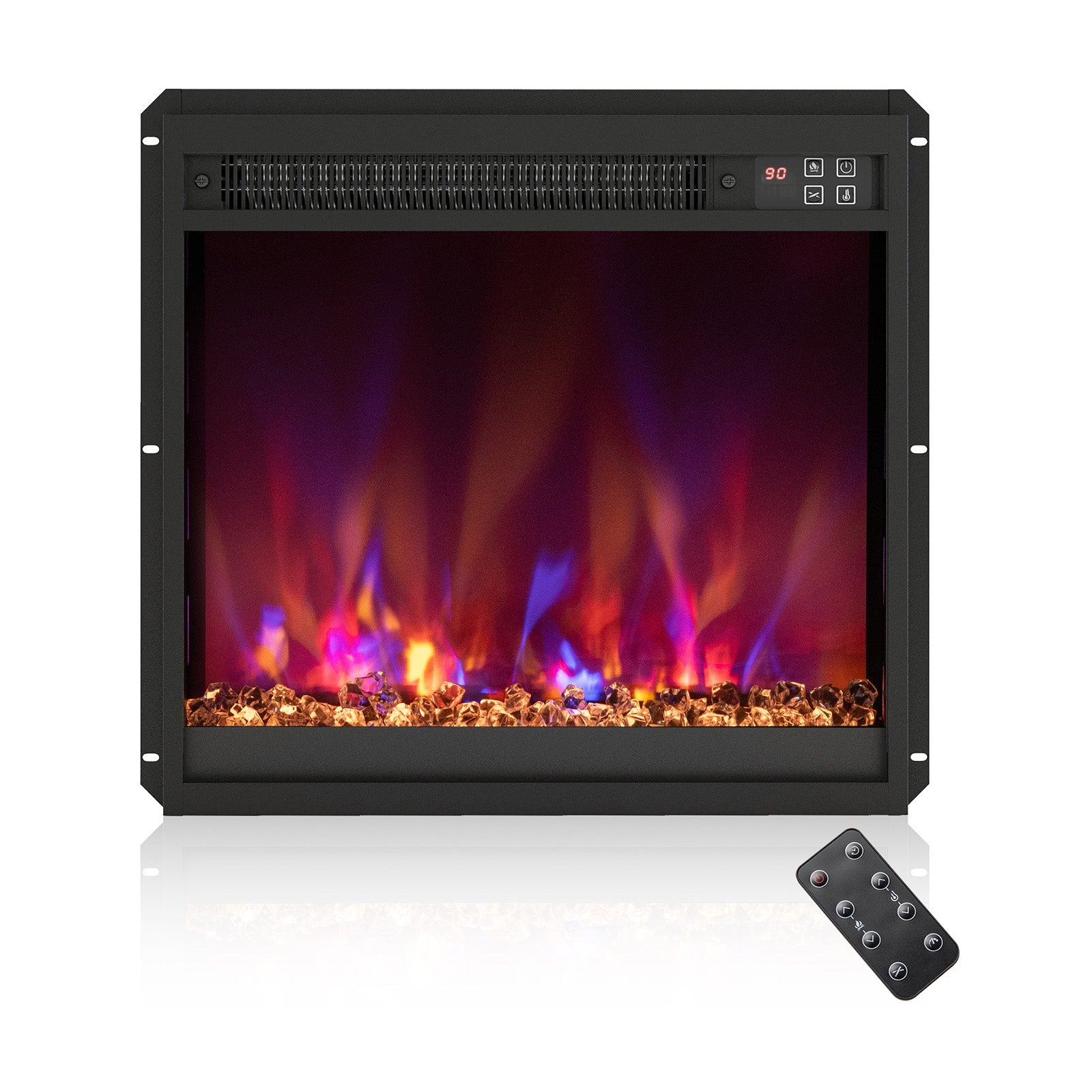 18/23/26 Inch 1500W Electric Fireplace Insert with Remote Control-23 inches
