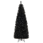 Pre-lit Christmas Halloween Tree with PVC Branch Tips and Warm White Lights-7'