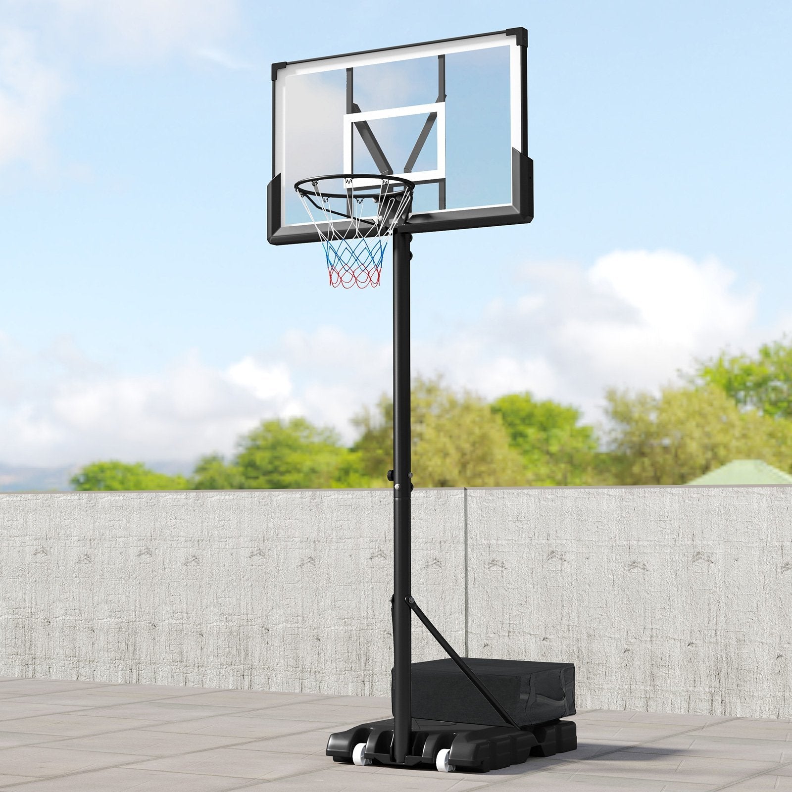 Portable Basketball Hoop Outdoor Basketball Goal System Adjustable for Kids Teens Adults