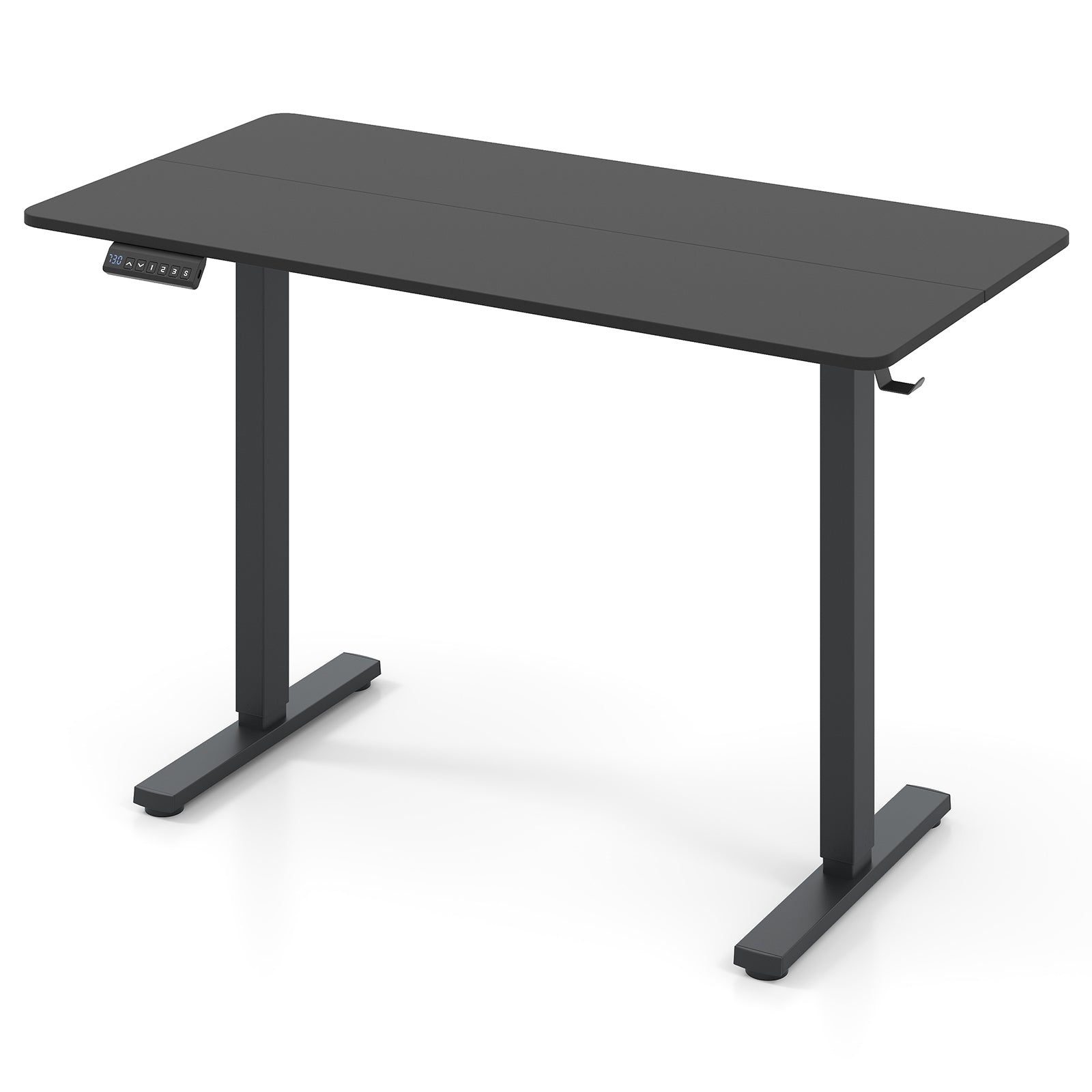 48 Inch x 24 Inch Ergonomic Electric Standing Desk with 3 Memory Settings for Home Office-Black