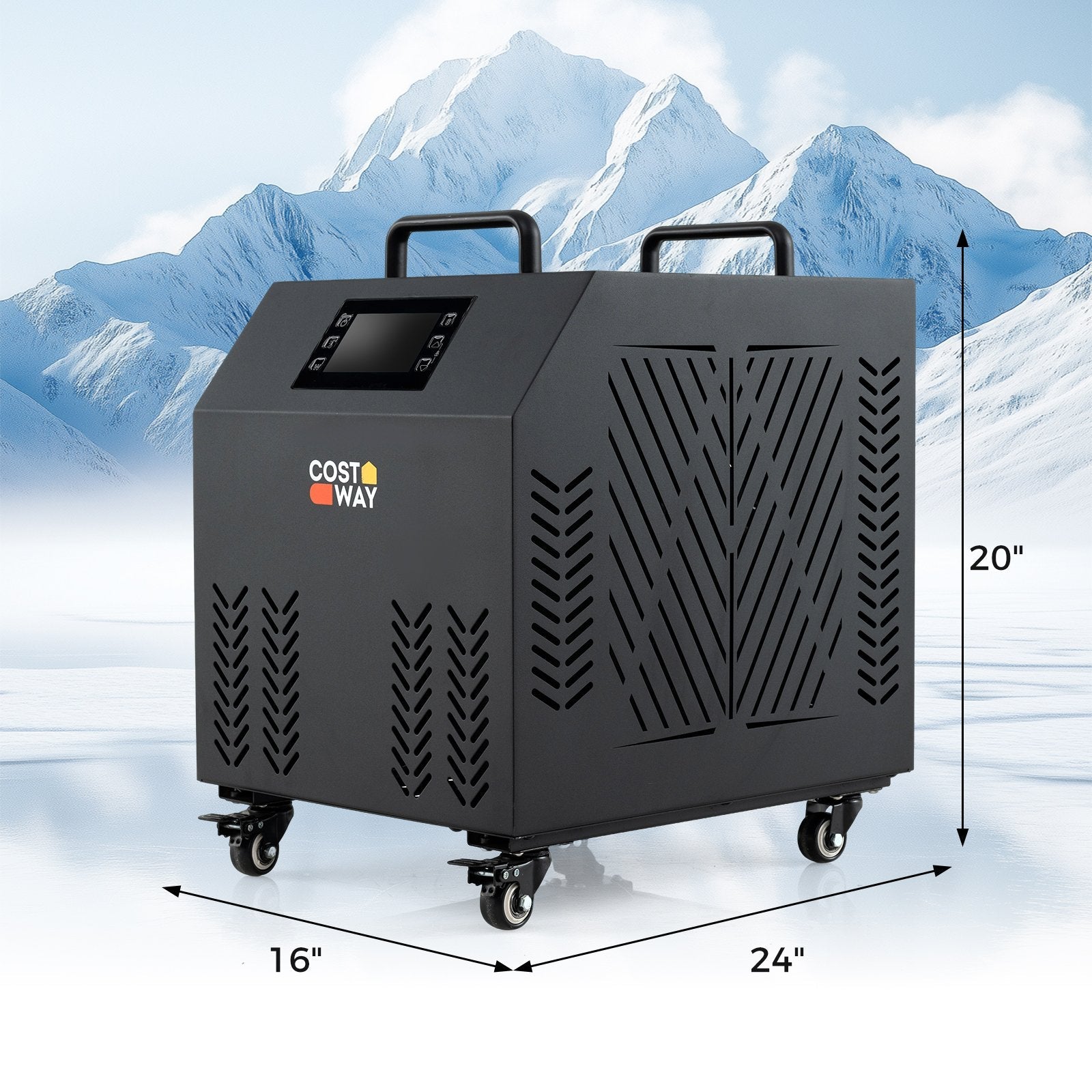 4/5 HP Ice Bath Water Chiller for Cold Plunge Tubs with Compressor-Black