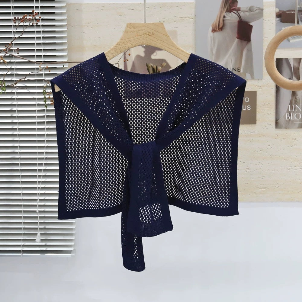 Knitted Shawl Matching Shirt Skirt Outer T-shirt Small Waistcoat