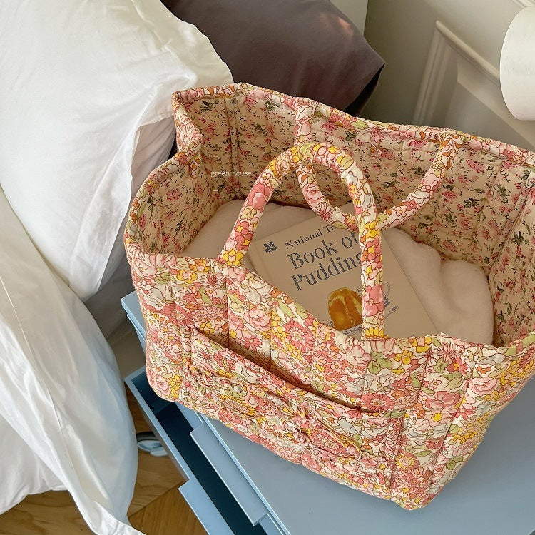 Floral Patchwork Home Sundries Storage Basket