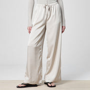 Women's Clothing Pure Color Tied Wide Leg Leisure All-matching Trousers