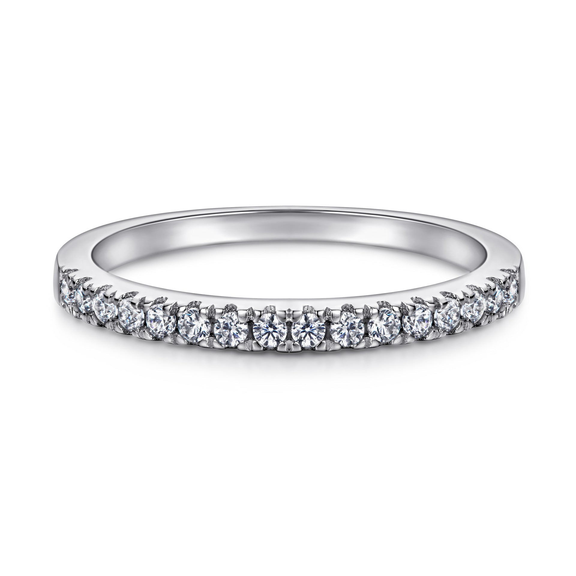 European And American Zircon Silver Ring Fashion Jewelry Women