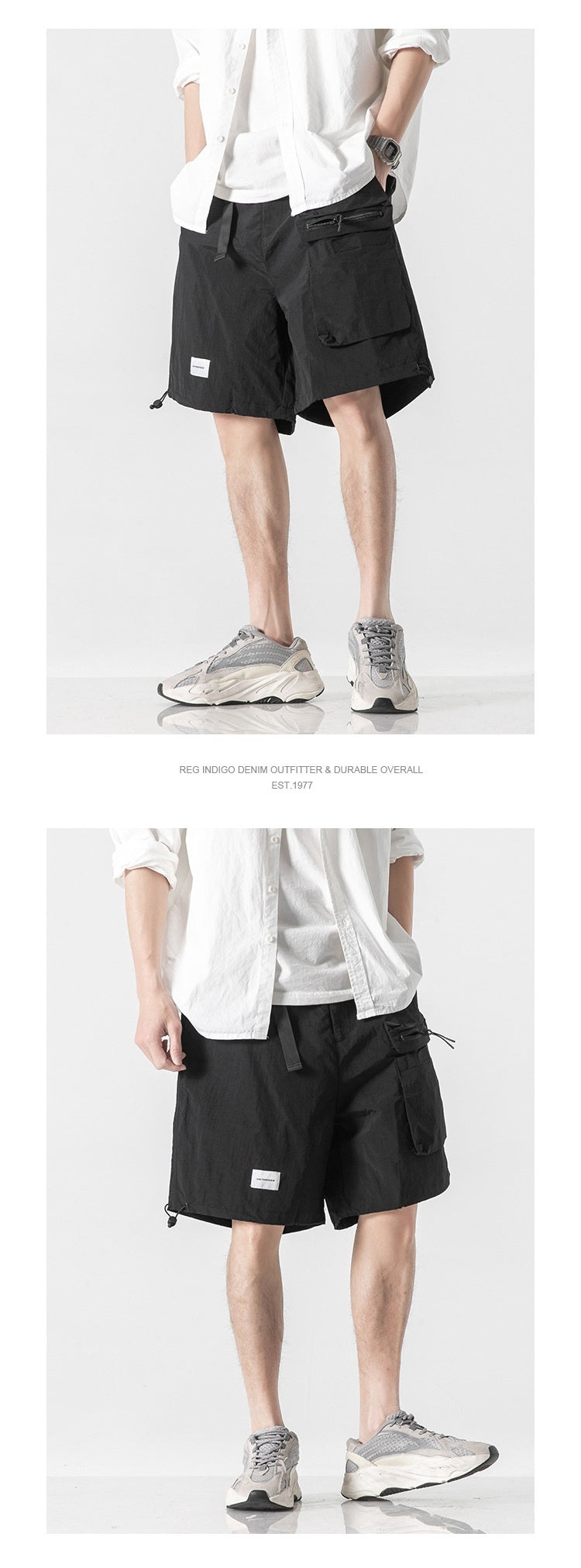 Summer New Big Workwear With Pocket Shorts Men