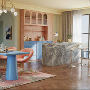 4-Piece Kitchen & Dining Bundle: Modern Velvet Accent Chair (Set of 2) + Height Adjustable Bar Stools (Set of 2)