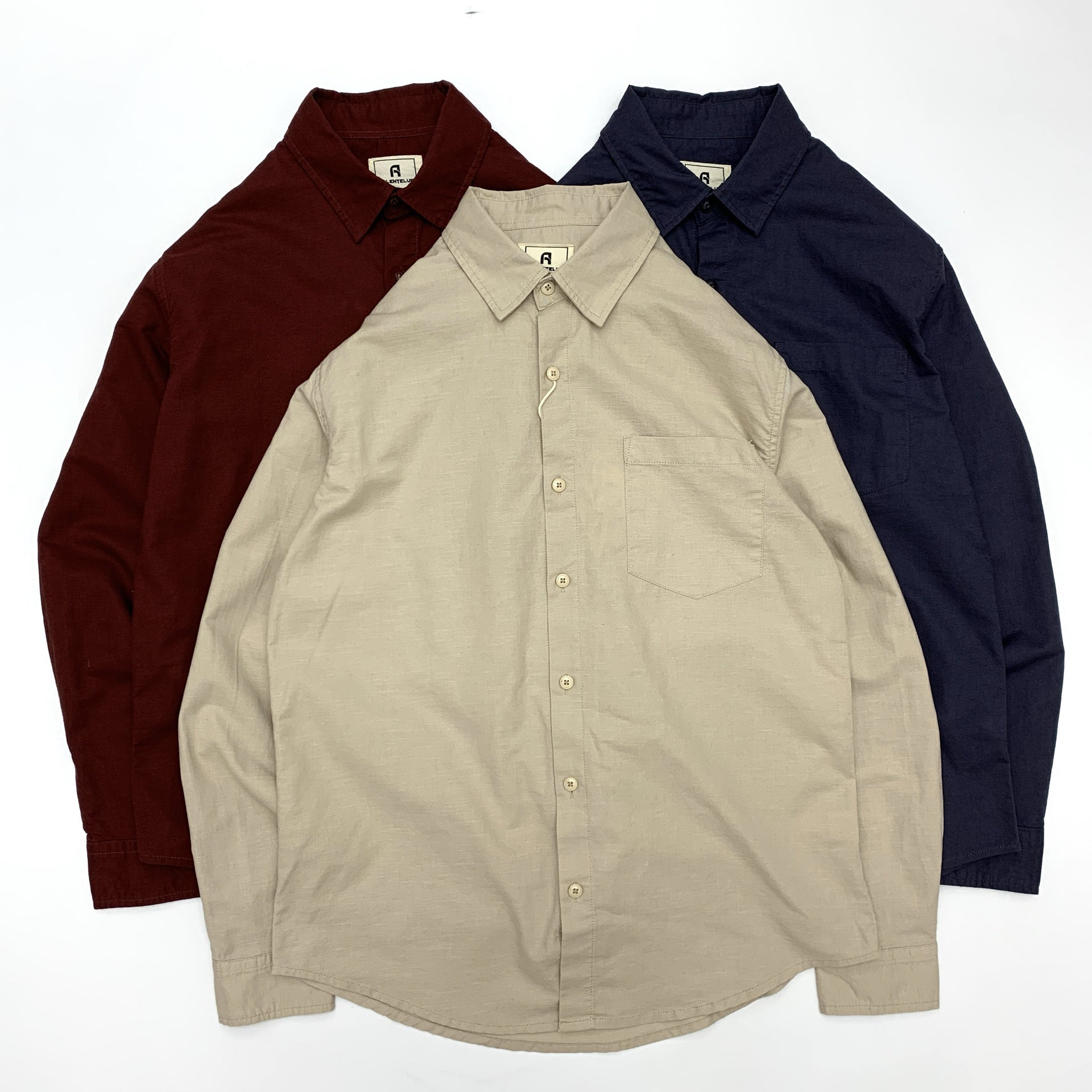 Cotton And Linen Shirt Men's Summer Linen Blend