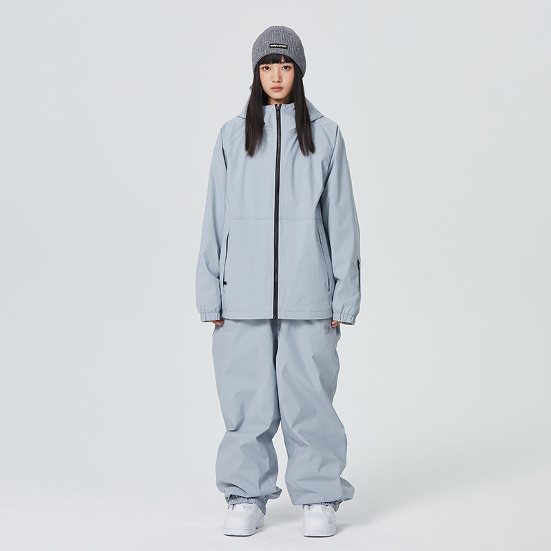 Women's Men's Loose Waterproof Windproof Ski Suit