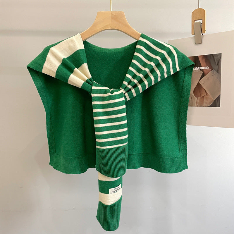Women's Outer Wear High-grade Matching Shirt Knitted Scarf
